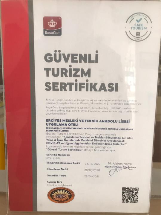 Güvenli Turizm Sertifikası